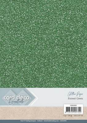 Card Deco Essentials - Glitter karton - Forest Green