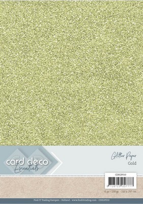 Card Deco Essentials - Glitter karton - Gold
