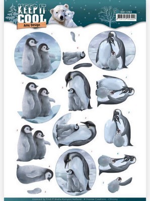 3D Knipvel Amy Design - Keep it Cool - Cool Penguins