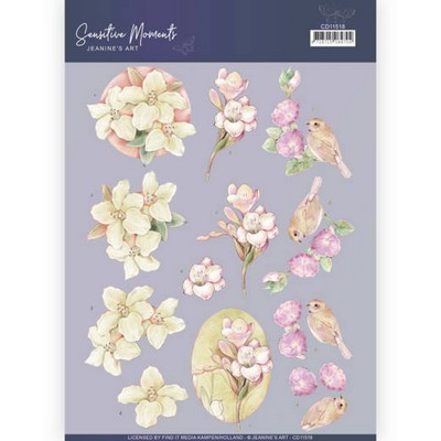 3D Knipvel - Jeanine's Art - Sensitive Moments - Freesias