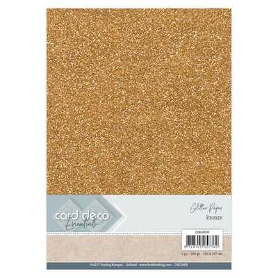 Card Deco Essentials - Glitter karton Kleur:  Bronze