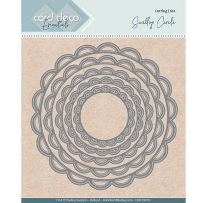 Card Deco Essentials -Nesting Dies - Scallop Circle