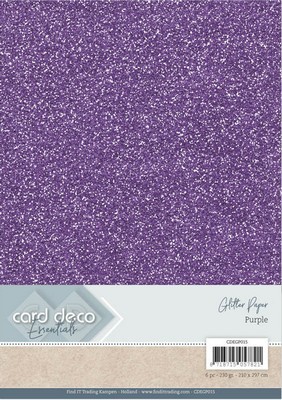 Card Deco Essentials - Glitter karton - Purple.
